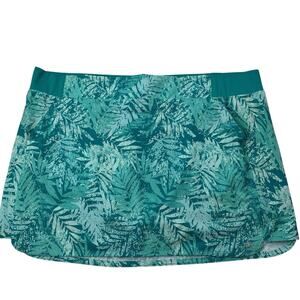 Reel Legends Women's Plus 3X Palms Floral Elastic Waist‎ Skort Skirt Shorts NWT